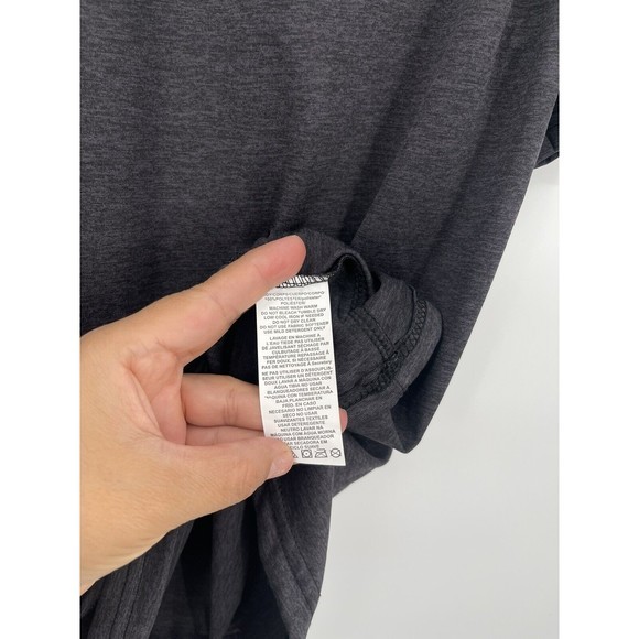 Adidas Mens Short Sleeve Crew Neck Gray T Shirt Size Lg 100% Ployester - Picture 4 of 6